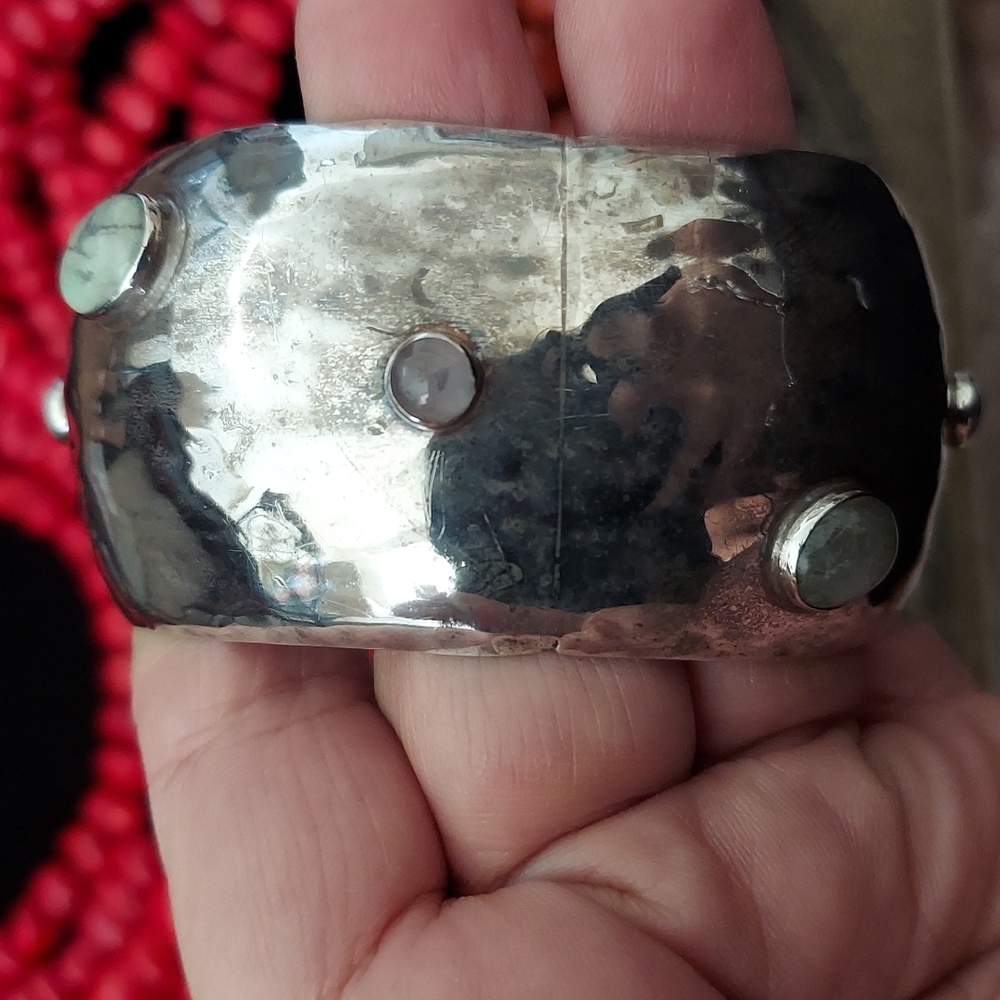 Sterling Silver Multi Stone Bangle - image 4